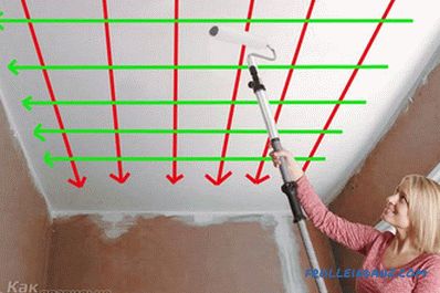 Cum să pictezi pereții și tavanul cu role + fotografie, video