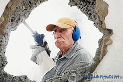 Cum de a sparge un perete de beton - dezmembrarea peretelui din beton