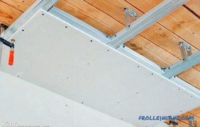 Cum de a tavit plafonul cu gips-carton - nivelarea plafonului cu gips-carton