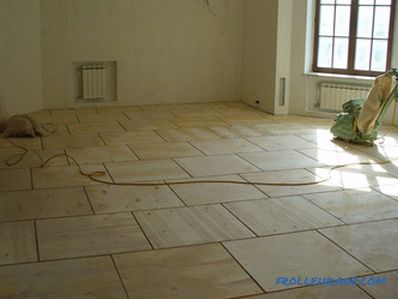 Leveling o podea din lemn cu placaj fără și cu întârziere (fotografie)