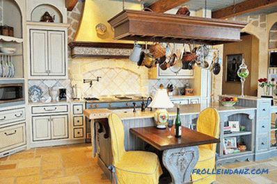 Provence stil de bucătărie design interior: secrete și idei de fotografie