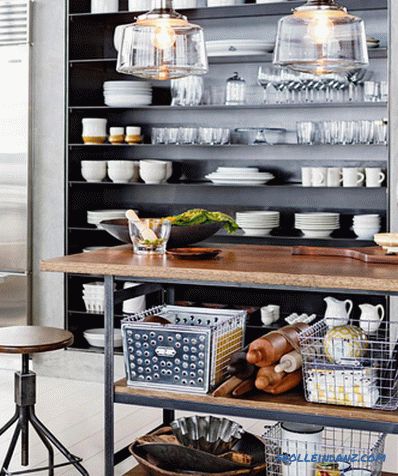 Bucătărie în stil loft - 100 de idei de interior cu fotografii