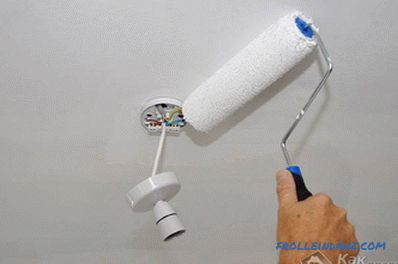 Whitewashing plafonul cu propriile mâini - apă pe bază de vopsea, var, creta