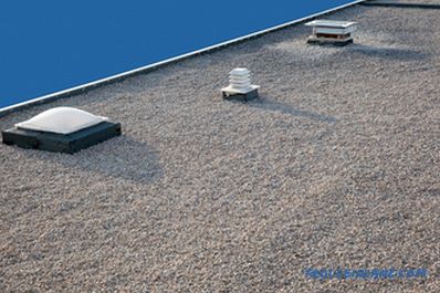 Dispozitivul unui acoperiș plat, structura schemelor plăcilor de acoperiș și fotografiile