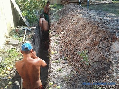 Instalarea conductelor de canalizare în sol