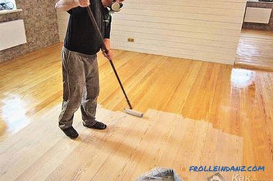 Cum de a picta o podea din lemn în casa de la cabana