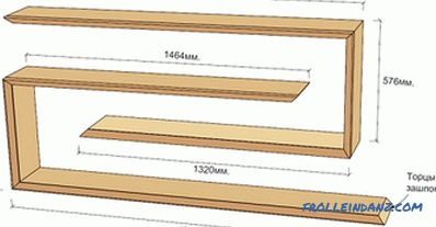 Rafturi pentru lemn și sticlă: desene (fotografii și videoclipuri)