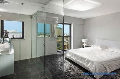 Compartimente de sticlă în apartament - apartament interior (+ fotografii)