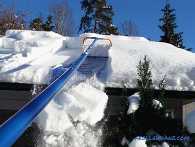 Cum să eliminați zăpada din acoperiș cu propriile mâini